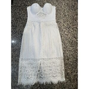Bebe Women's Size 6 Lace Corset Cocktail Dress Underwire Bridal Evening Party‎